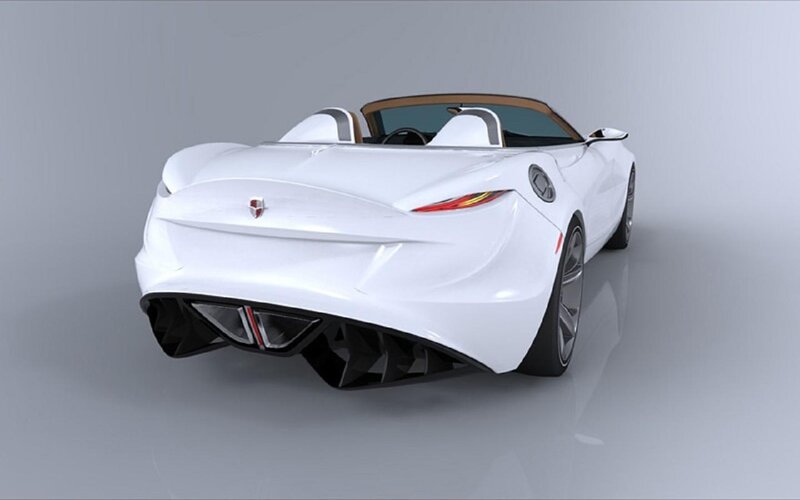 White Convertible Sports Car — Neutral, 3d Render