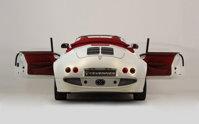 White Convertible Sports Car — Neutral, Photograph, Red Interior