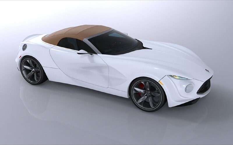 White Convertible Sports Car — Neutral
