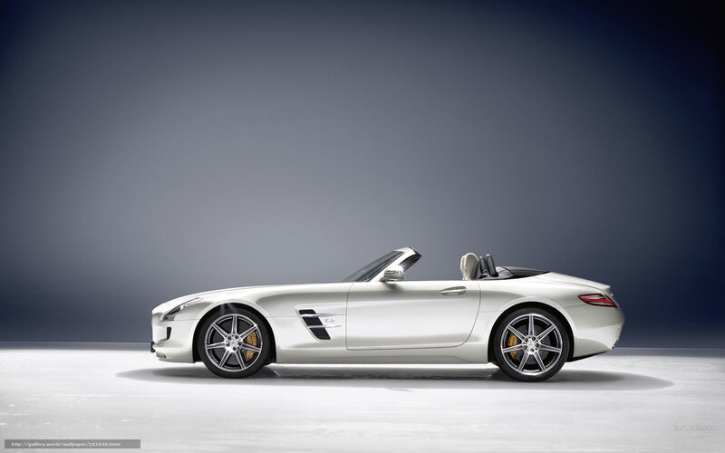 White Convertible Sports Car — Silver, Dramatic