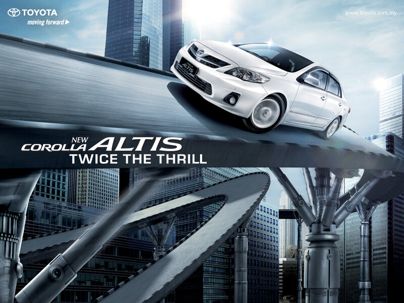 White Corolla Altis Car