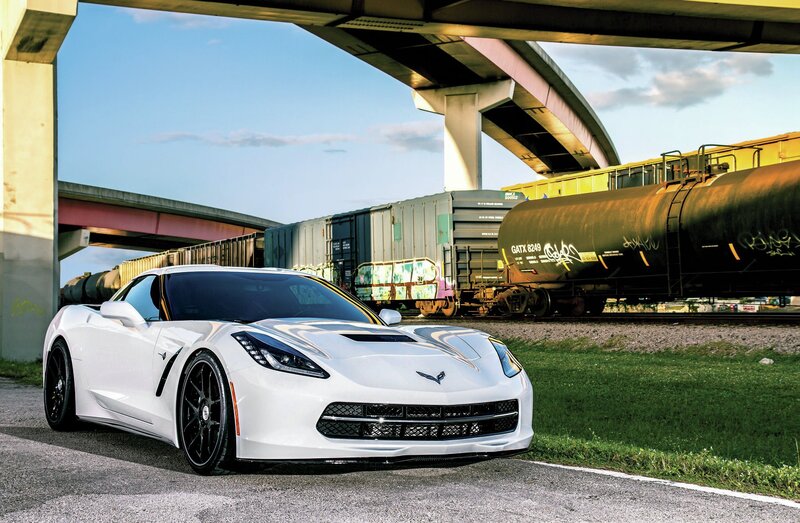 White Corvette C7