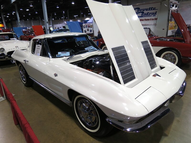 White Corvette Car — Showroom
