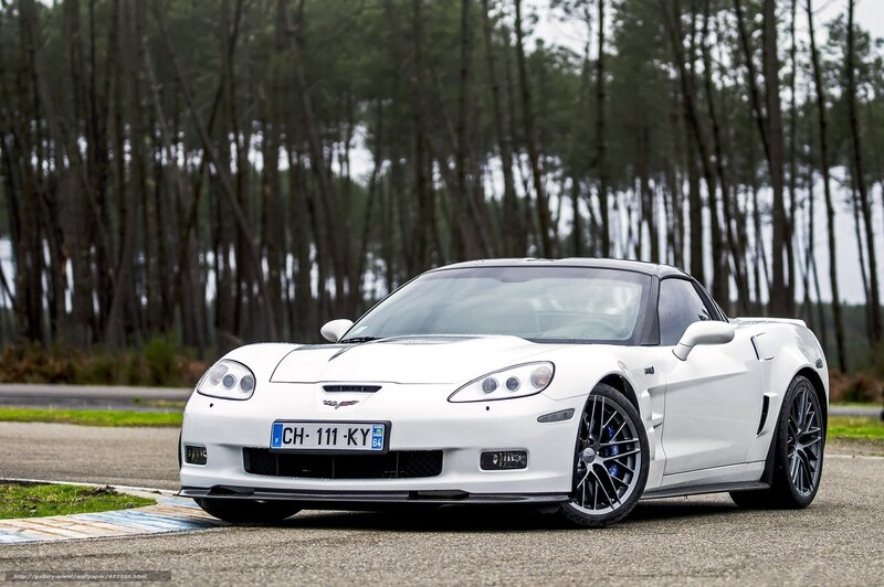 white corvette on track