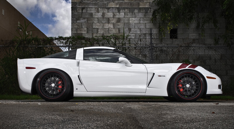 white corvette sports car