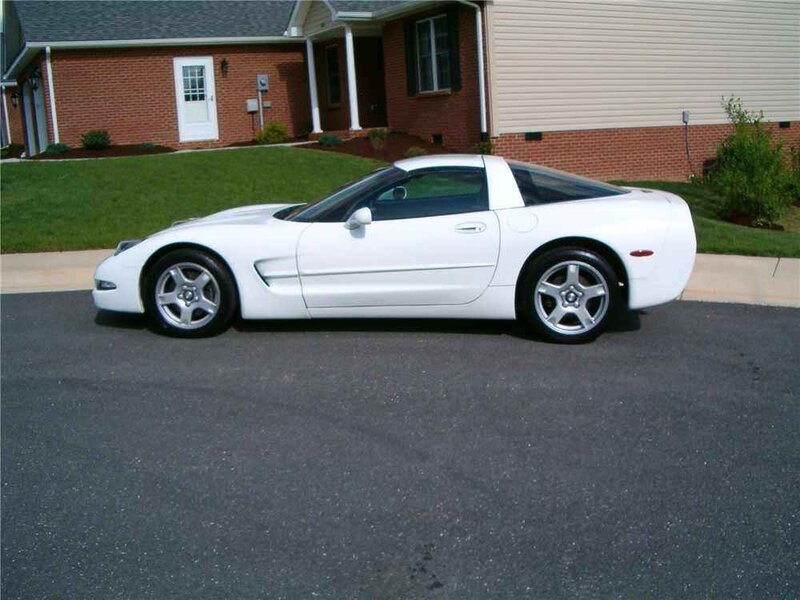 White Corvette Sports Car — Calm, Afternoon