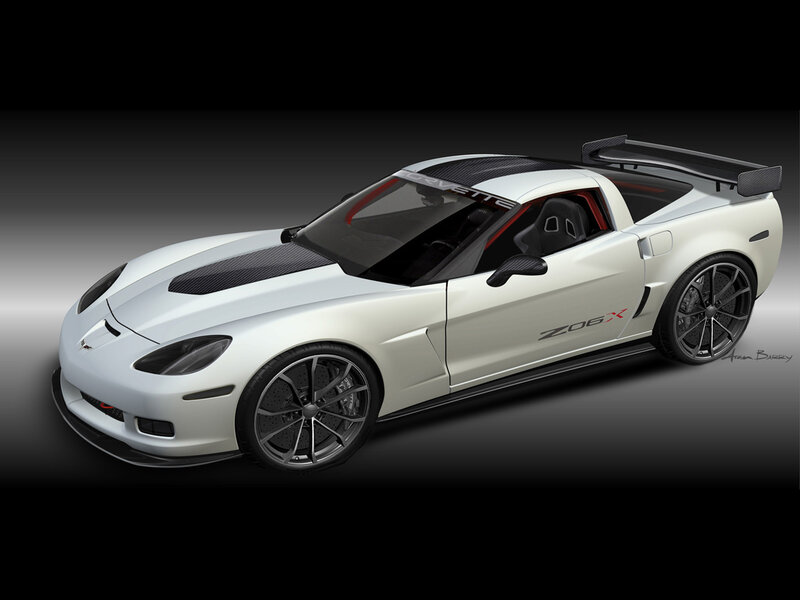 White Corvette Z06x