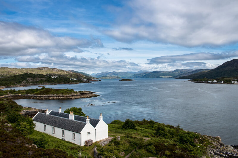 White Cottage by the Sea