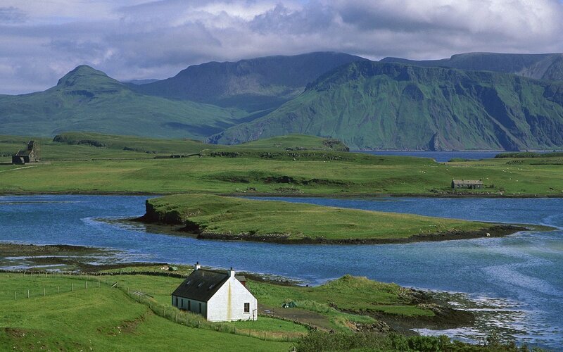White Cottage by Water