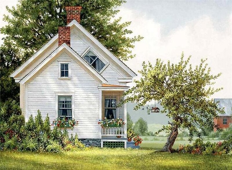 White Cottage House