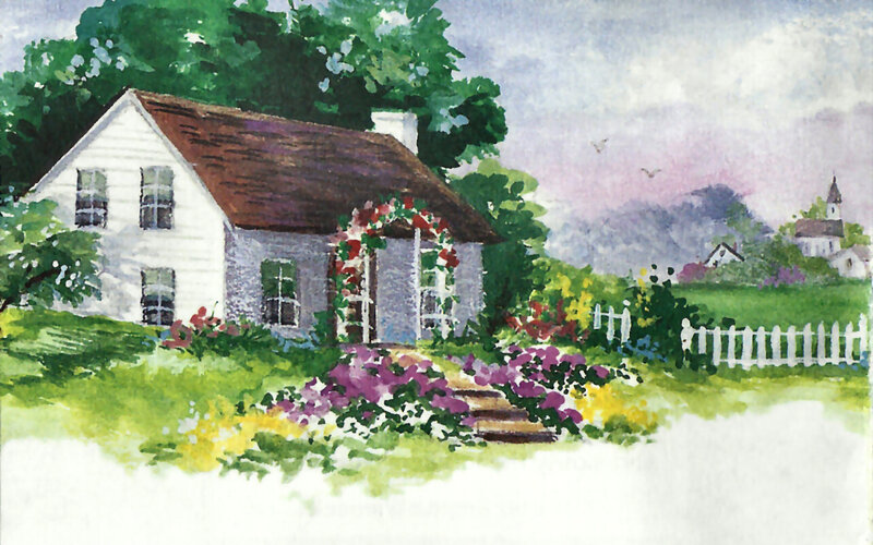 White Cottage with Garden
