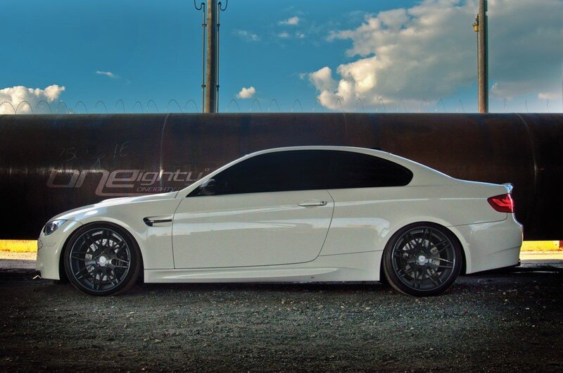 White Coupe Car — Dramatic, Afternoon, Photograph, Pipe