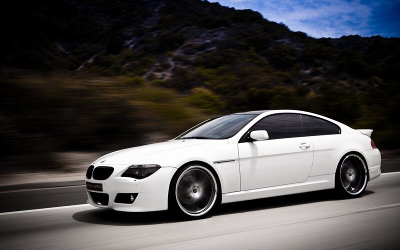 White Coupe Car — Dynamic, Afternoon, Photograph