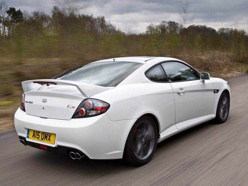 White Coupe Car — Dynamic, Photograph, Road