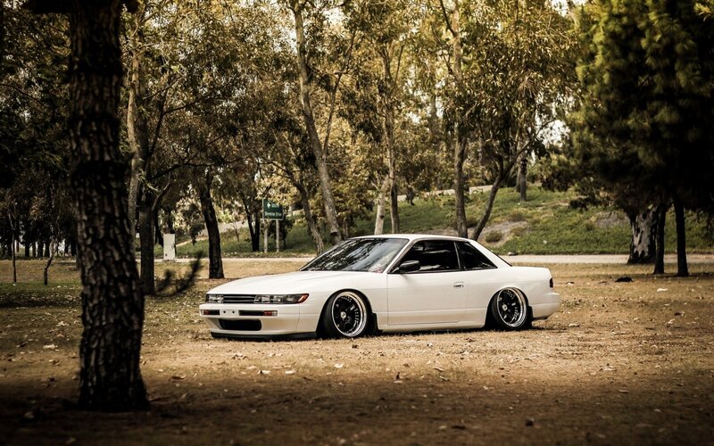 White Coupe Car — Serene, Afternoon