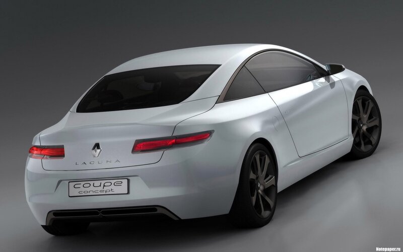 White Coupe Concept Car — Silver