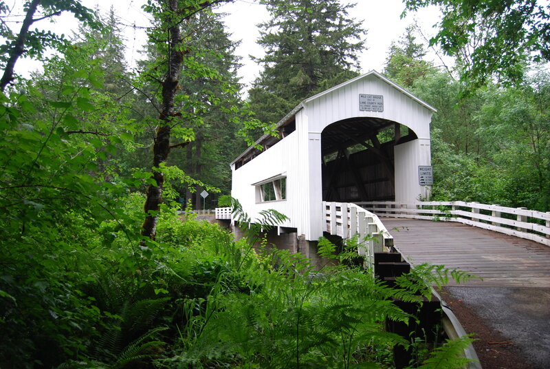 White Covered Bridge — Green, Serene, Morning