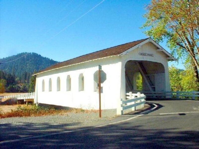 White Covered Bridge — Serene, Afternoon