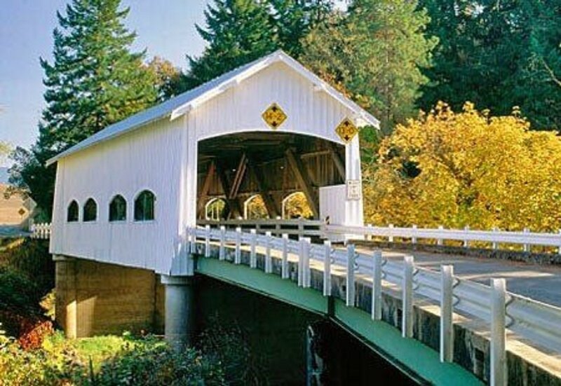 White Covered Bridge — Serene