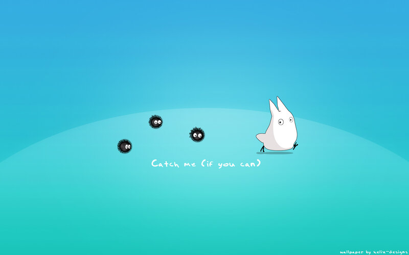 White Creature Chasing Spores
