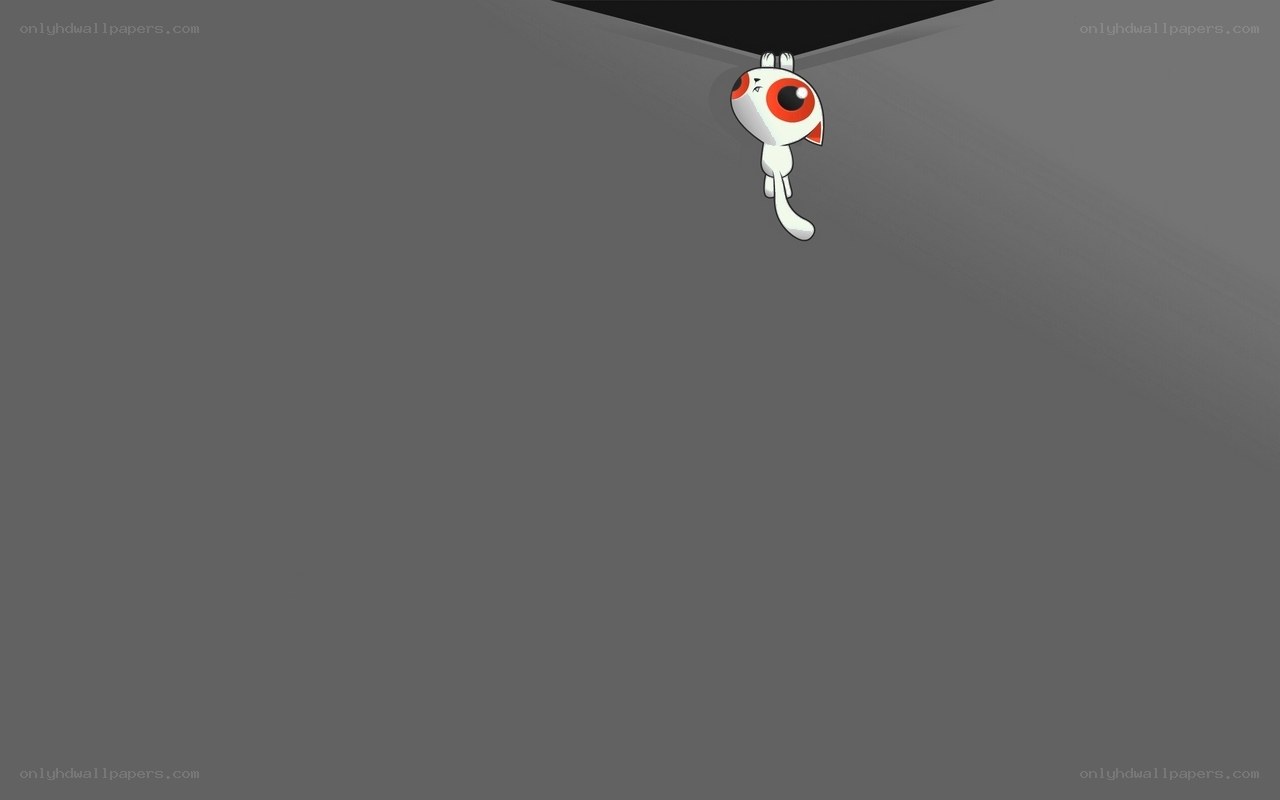 white creature hanging from ceiling