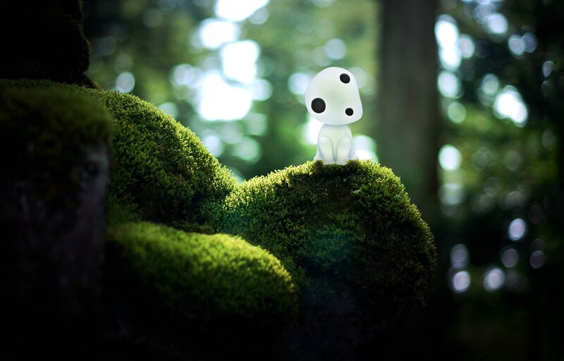 White Creature on Moss