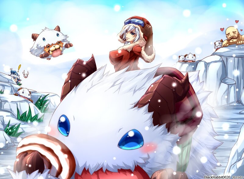 White Creature with Blue Eyes — Playful