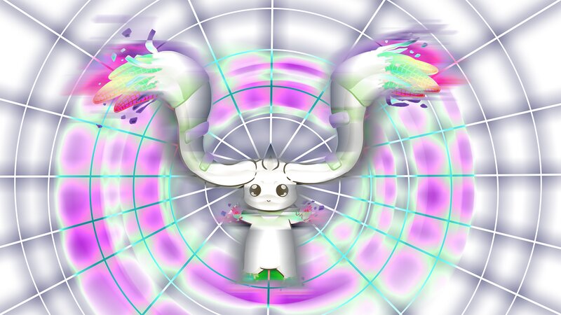 White Creature with Horns