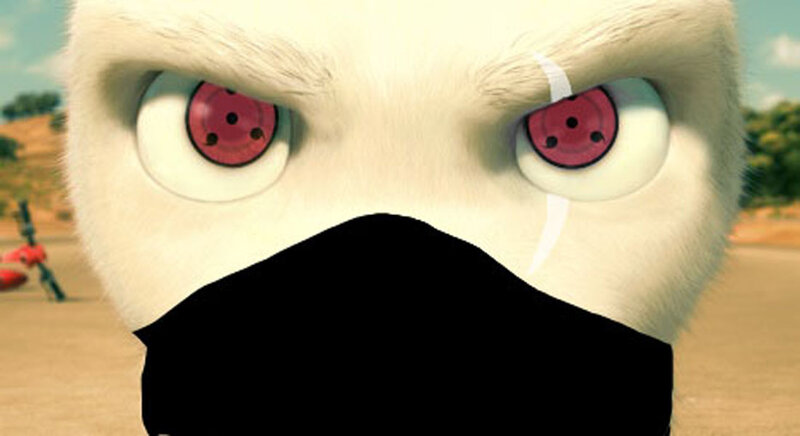 White Creature with Red Eyes — Intense