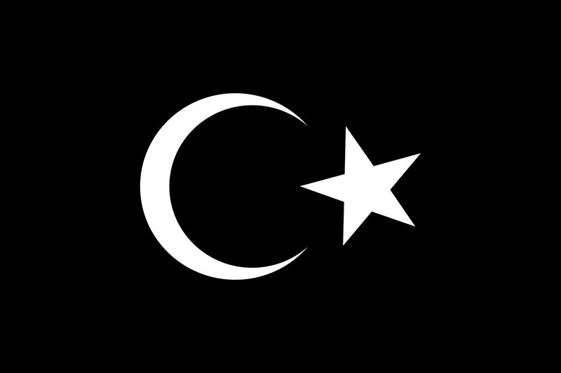White Crescent and Star
