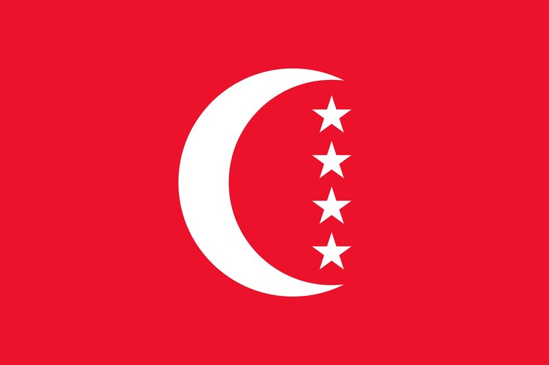 White Crescent and Stars