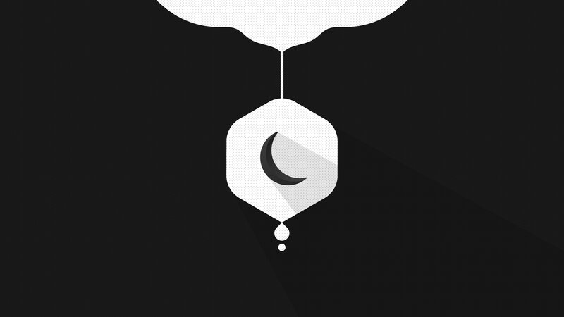 White Crescent Moon Lantern