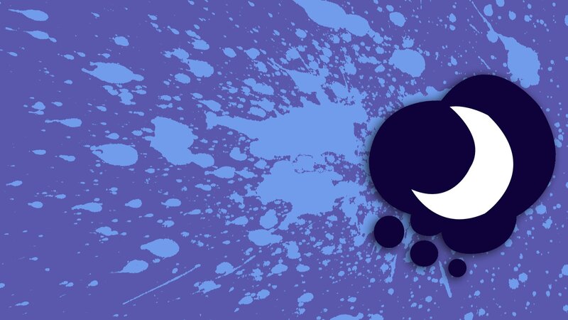 White Crescent Moon — Purple