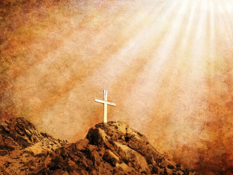 White Cross on Rock