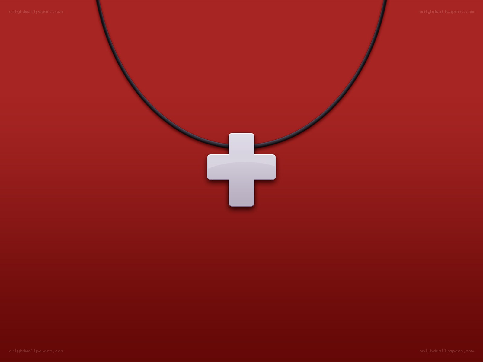 white cross pendant