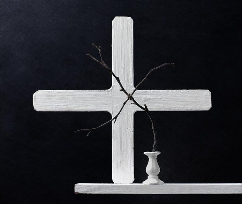 White Cross with Branch
