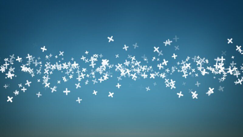 white crosses on blue background