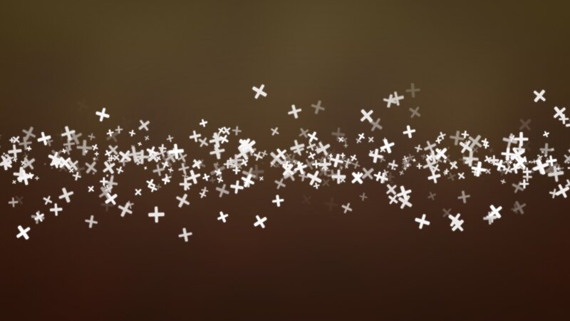 white crosses on brown background