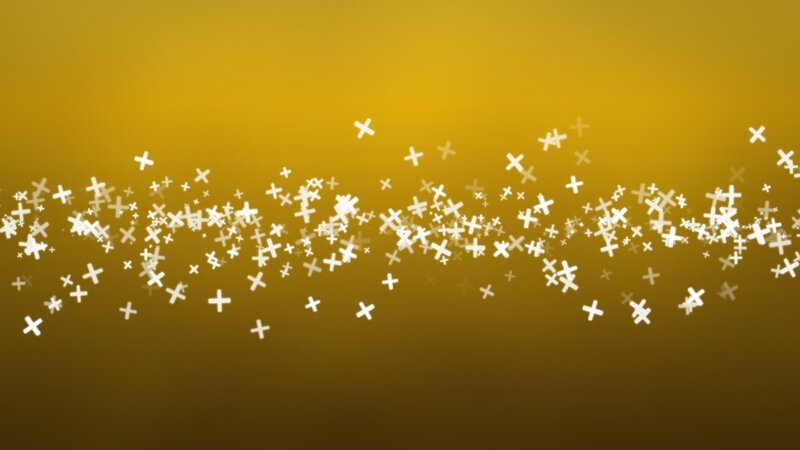 white crosses on golden background