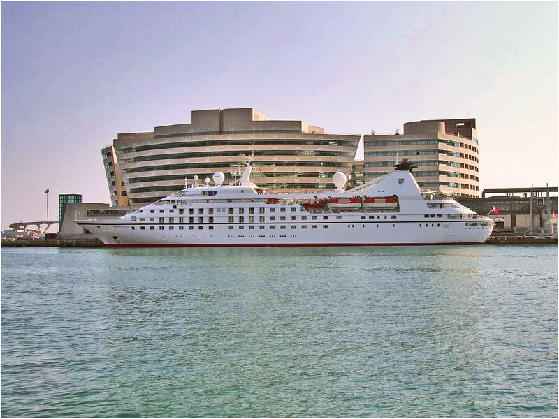 White Cruise Ship — Calm