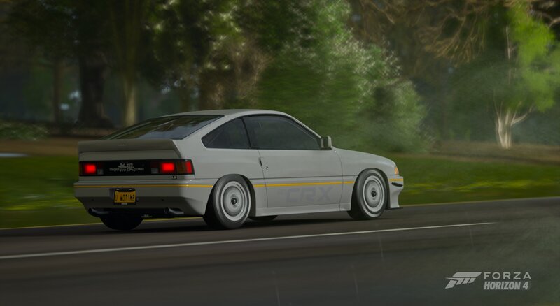 White CRX Car