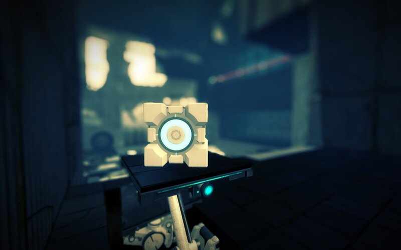 White Cube with Glowing Center