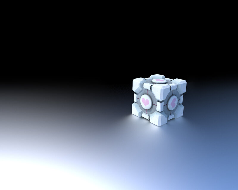 white cube with hearts