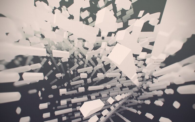White Cubes Exploding