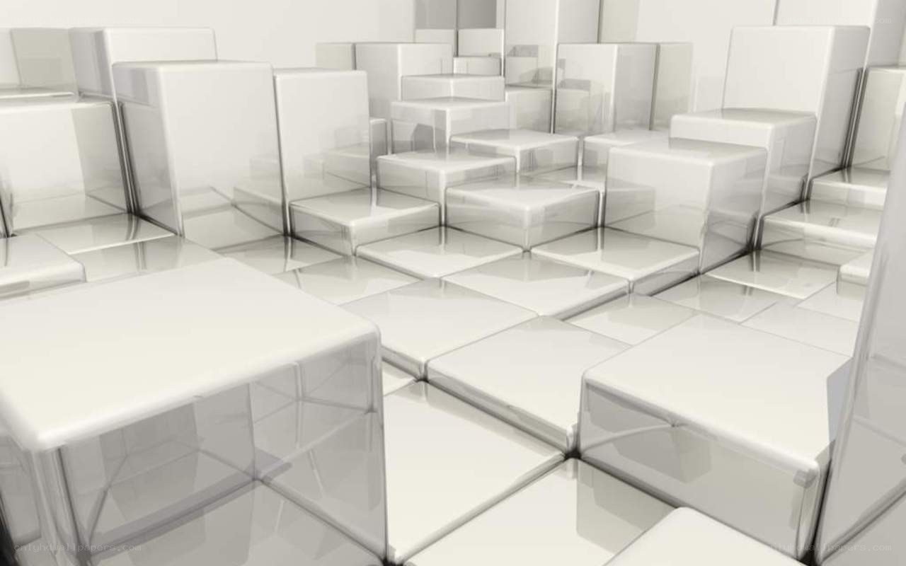 white cubes in a grid