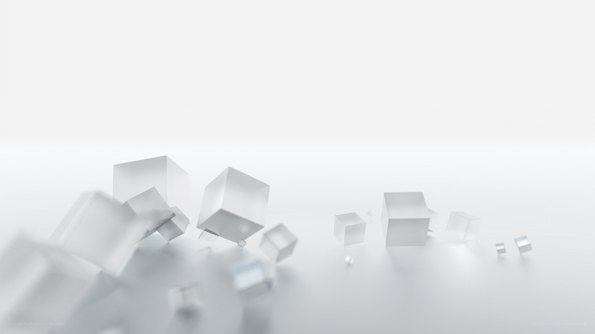 white cubes on a white surface