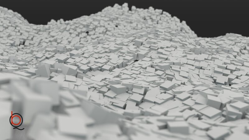 White Cubes on Terrain