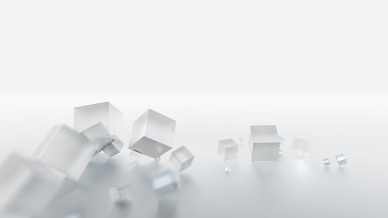 White Cubes on White Surface — 3d Render