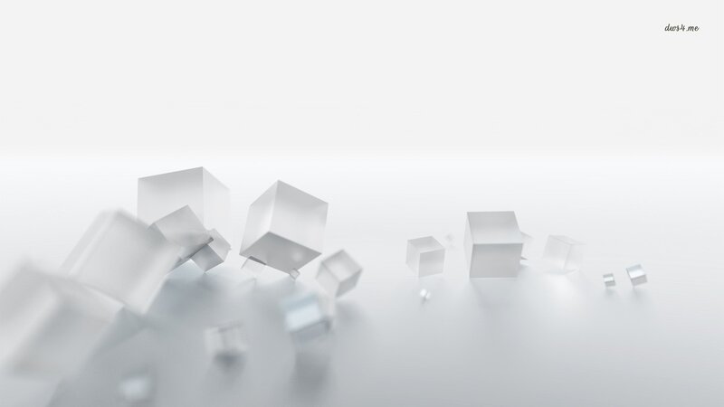 White Cubes on White Surface — Minimalist
