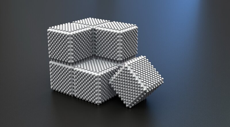 White Cubes with Pegs